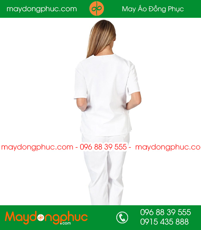 Quần áo đồng phục y tá màu trắng