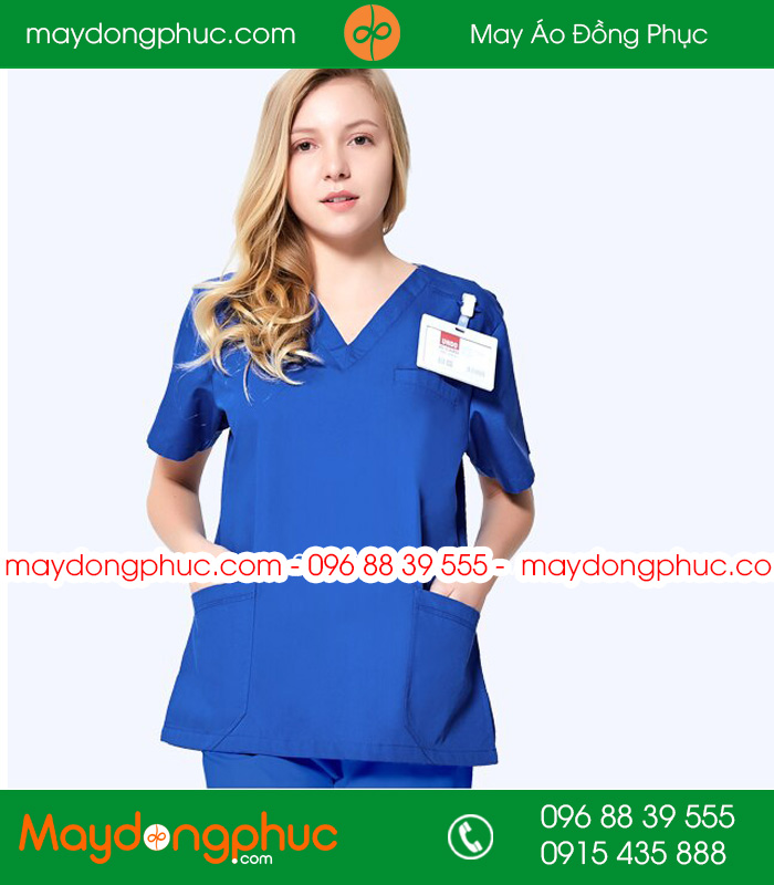 Quần áo đồng phục y tá màu xanh bích