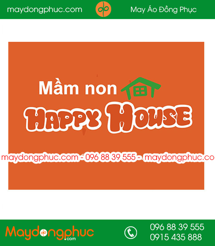 May đồng phục trường mầm non Happy House