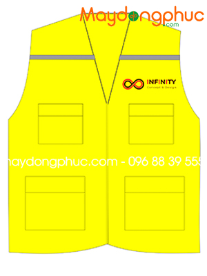 May áo gile màu vàng Công ty Infinity Concept & Design