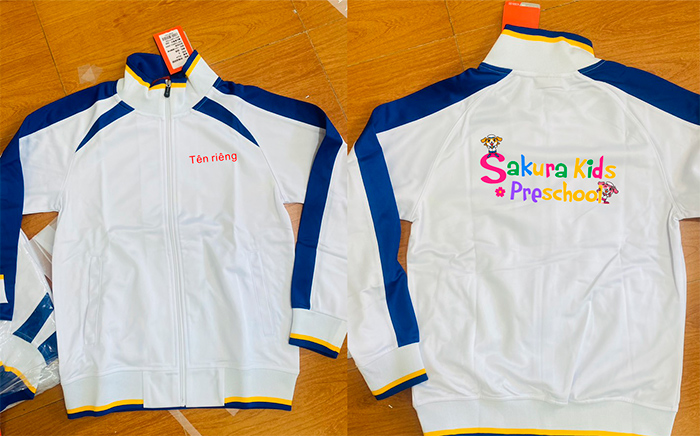 May áo gió Trường Sakura Kids Preschool | May ao khoac dong phuc