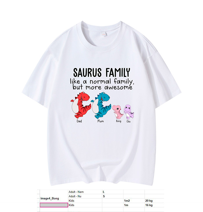 May áo phông Sarus Family | May ao phong dong phuc