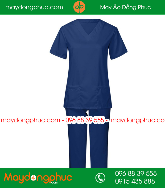 Quần áo đồng phục y tá  màu xanh đậm