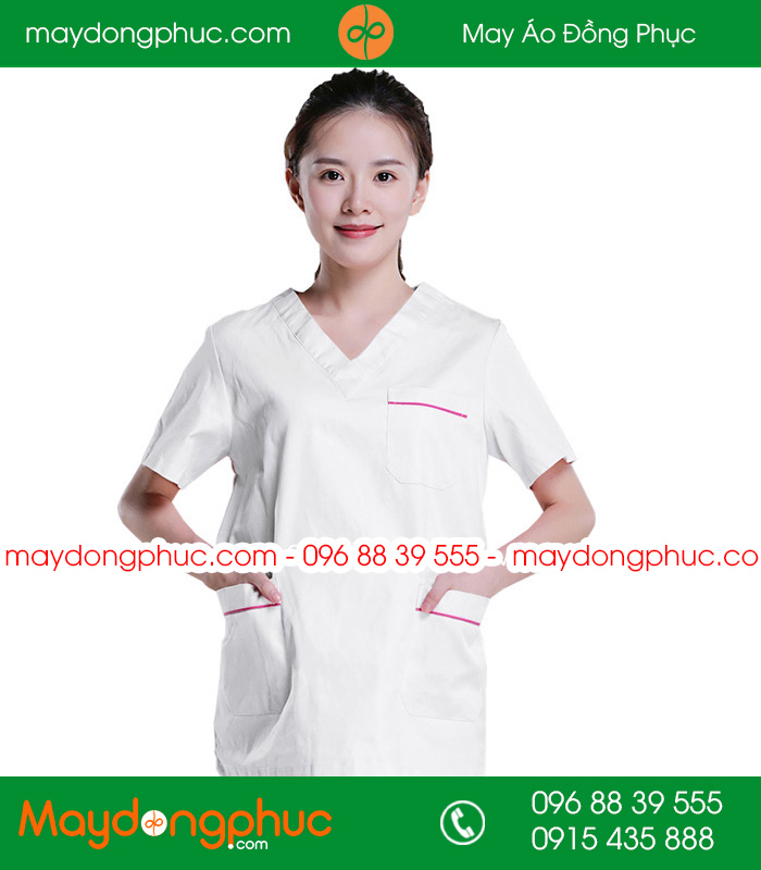 Quần áo đồng phục y tá màu trắng