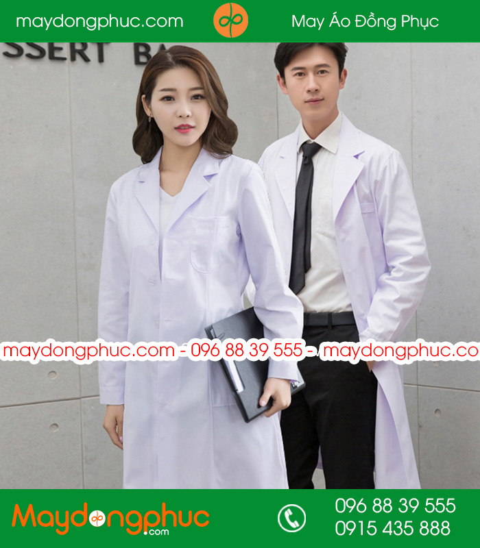 Áo blouse  đồng phục y tá - Bác sĩ màu trắng 