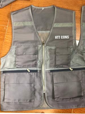 May áo gile đồng phục Công ty đầu tư xây dựng HTT Cons