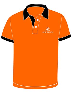 May áo phông màu cam Công ty Bình Nguyên