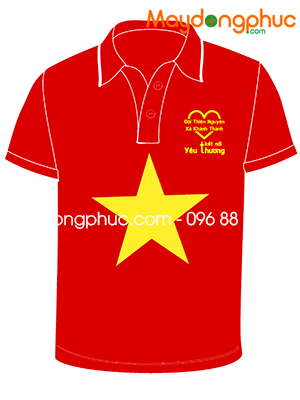 May áo phông Đội thiện nguyện Xã Khánh Thành