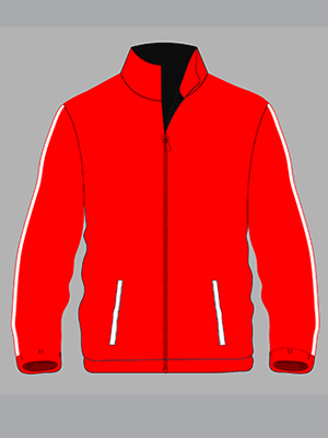 May áo khoác đồng phục màu đỏ