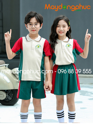 May đồng phục trẻ em Trường mầm non HappyKids