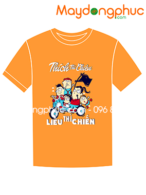 May áo phông màu cam Công ty Phú Minh Vina
