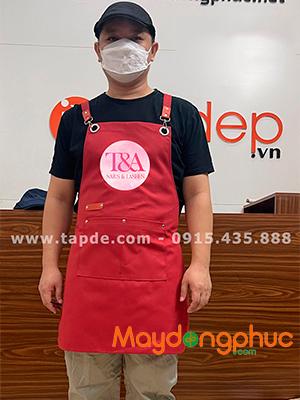 May tạp dề Tiệm Nails & Lashes T&A