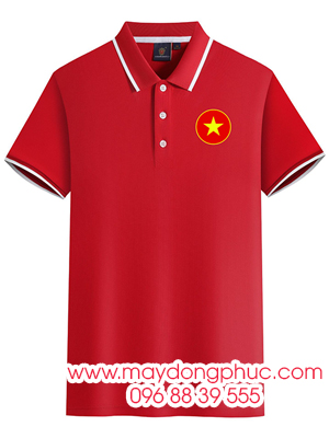 May áo phông In hình lá cờ đỏ sao vàng