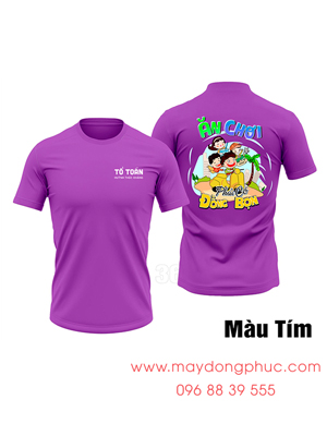 May áo phông màu tím Tổ toán Huỳnh Thúc Kháng - Ăn chơi phải có đồng bọn