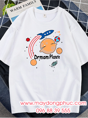May áo phông đồng phục Drmam Planete
