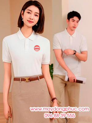 May áo phông đồng phục Logo Hải Dương