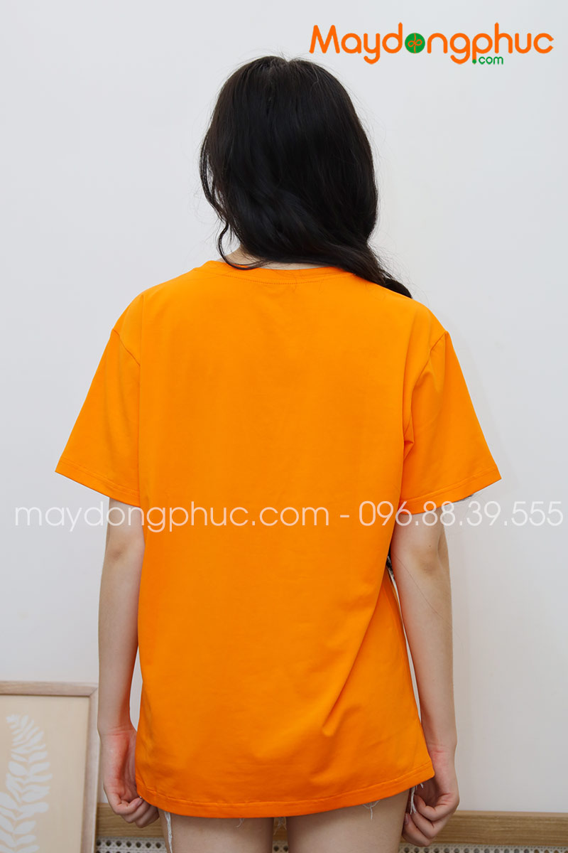 Áo phông tay lỡ màu cam | Ao phong