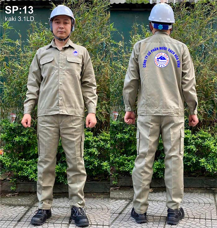 May đồng phục bảo hộ Công ty Cổ phần Nước sạch Hòa Bình | May dong phuc bao ho