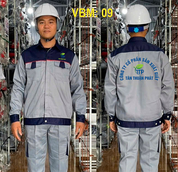 May đồng phục bảo hộ Công ty Cổ phần sản xuất Giấy Tân Thuận Phát | May dong phuc bao ho