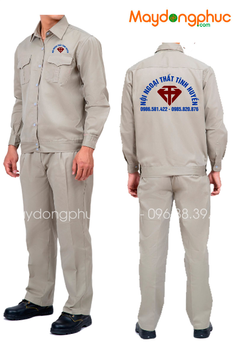 May đồng phục bảo hộ Công ty Nội ngoại thất Tình Huyền | May dong phuc bao ho