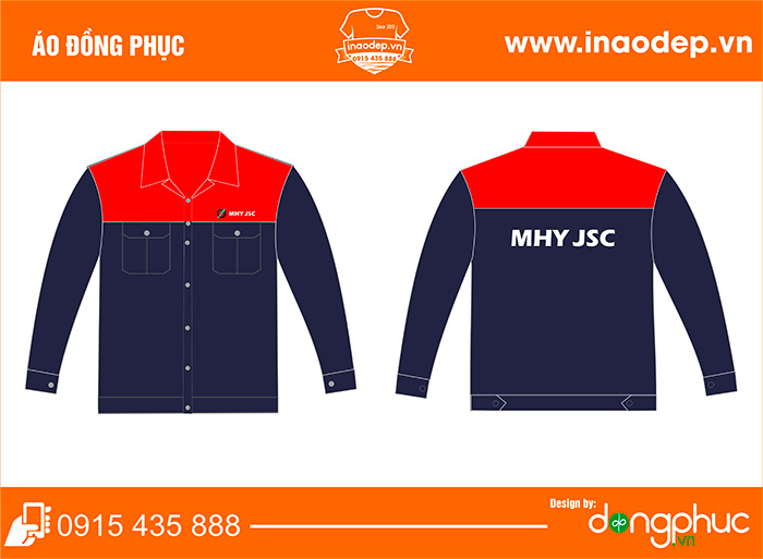 May áo bảo hộ đồng phục Công ty MHY JSC | May dong phuc bao ho