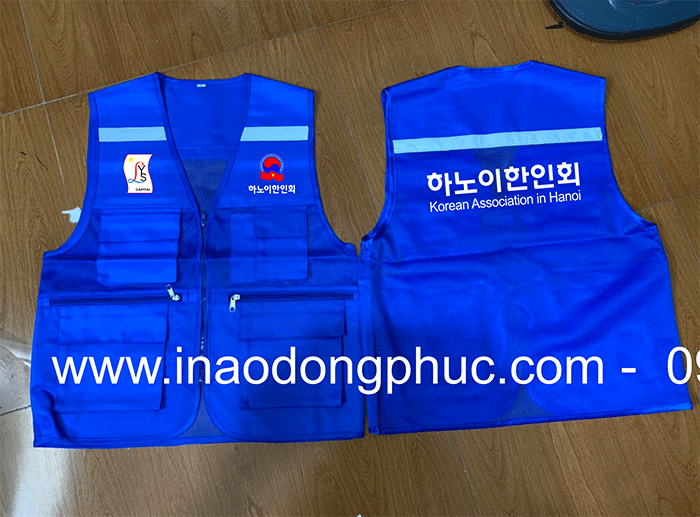 May áo gile Công ty Korean Association in hanoi | May ao gile dong phuc