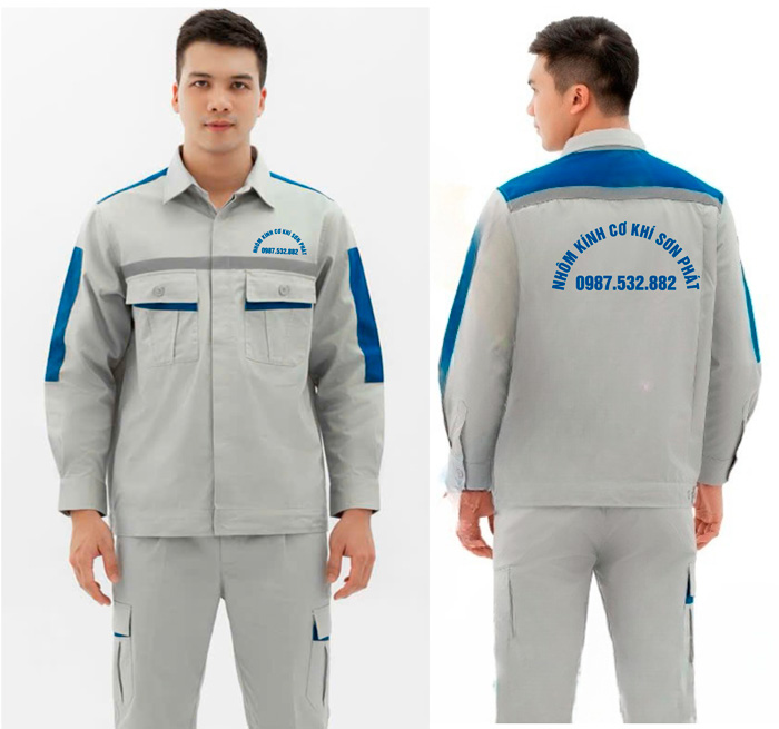 May đồng phục bảo hộ Công ty Nhôm kính cơ khí Sơn Phát | May dong phuc bao ho