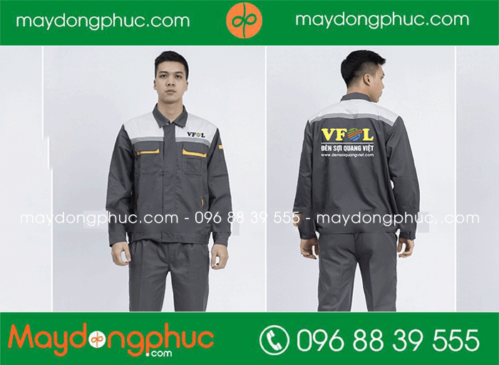 May đồng phục bảo hộ Công ty Đèn sợi Quang Việt | May dong phuc bao ho