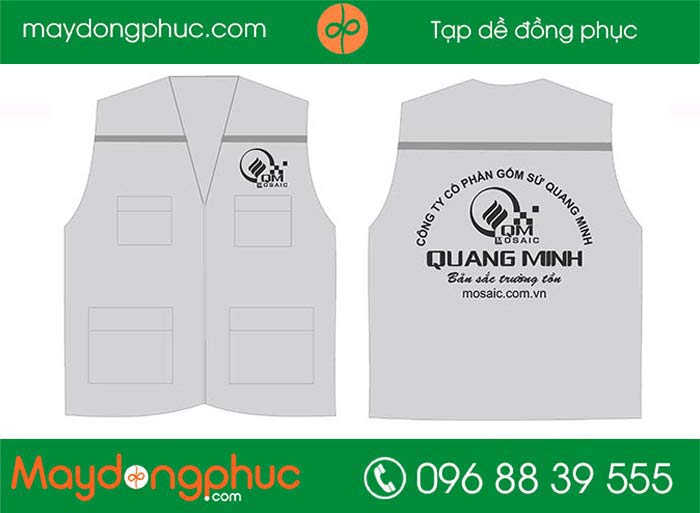 May áo gile đồng phục Công ty CP gốm sứ Quang Minh | May ao gile dong phuc