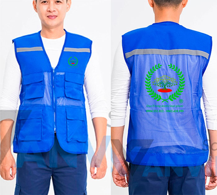 May áo gile Công ty Duc Trong medicinal plant | May ao gile dong phuc