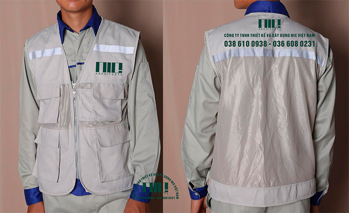 May áo gile Công ty TNHH Thiết kế và xây dựng NIC Việt Nam | May ao gile dong phuc
