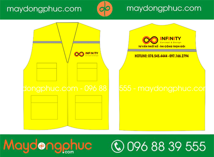 May áo gile màu vàng Công ty Infinity Concept & Design | May ao gile dong phuc