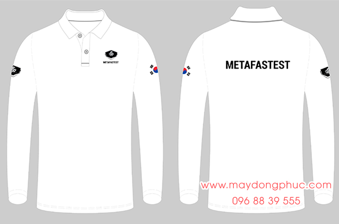 May áo dài tay đồng phục Metafastest | May ao phong dong phuc