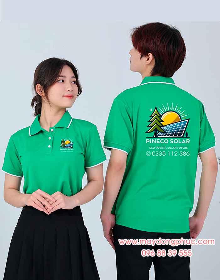 May áo phông Công ty Pineco Solar | May ao phong dong phuc