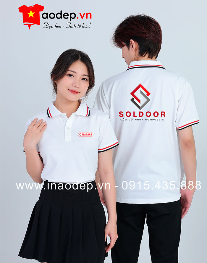 May áo phông Cửa gỗ nhựa Composite Soldoor | May ao phong dong phuc