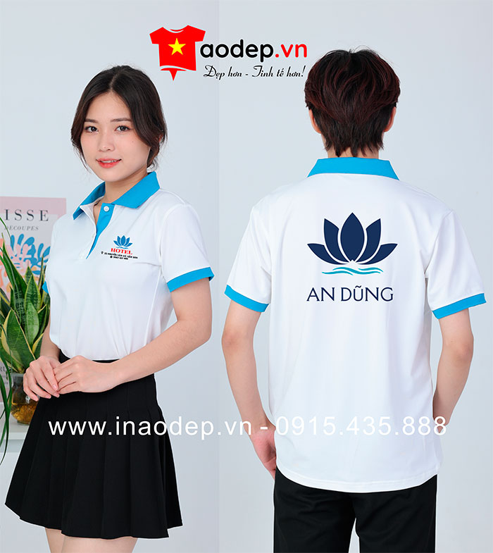 May áo phông Khách sạn An Dũng | May ao phong dong phuc