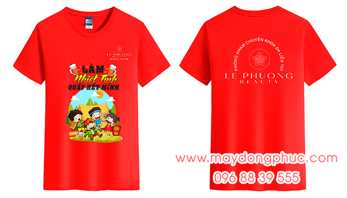 May áo phông Phòng khám chuyên khoa da liễu 103 Le Phuong Beauty | May ao phong dong phuc