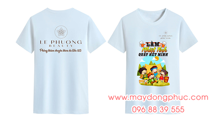 May áo phông Phòng khám chuyên khoa da liễu 103 Le Phuong Beauty | May ao phong dong phuc