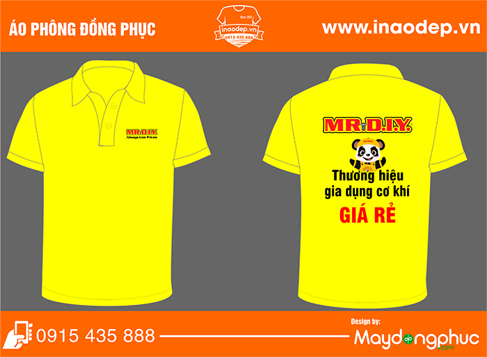 May áo phông Thương hiệu gia dụng cơ khí Mr DIY| May ao phong dong phuc