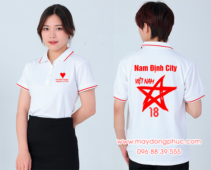 May áo phông Vũ Hiếu Nghĩa Nam Định City Việt Nam | May ao phong dong phuc