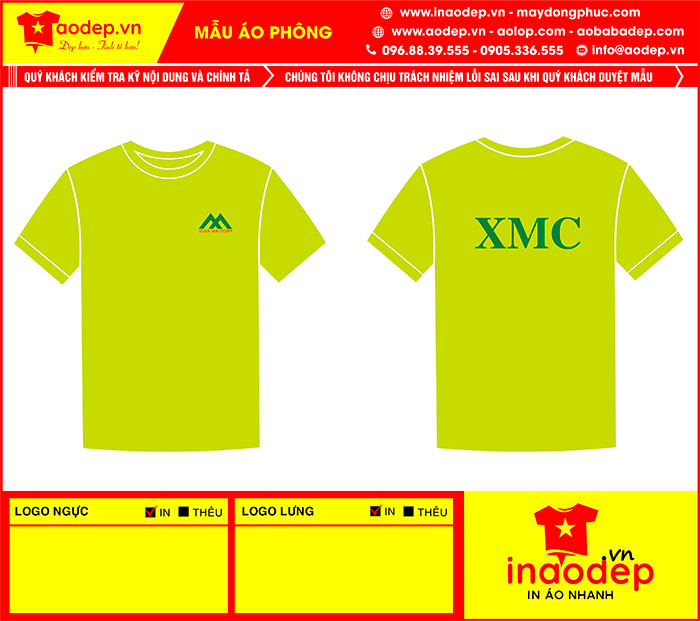 May áo phông Xuan Mai Corp XMC | May ao phong dong phuc