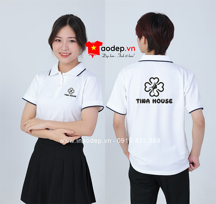 May áo phông đồng phục Tina House | May ao phong dong phuc