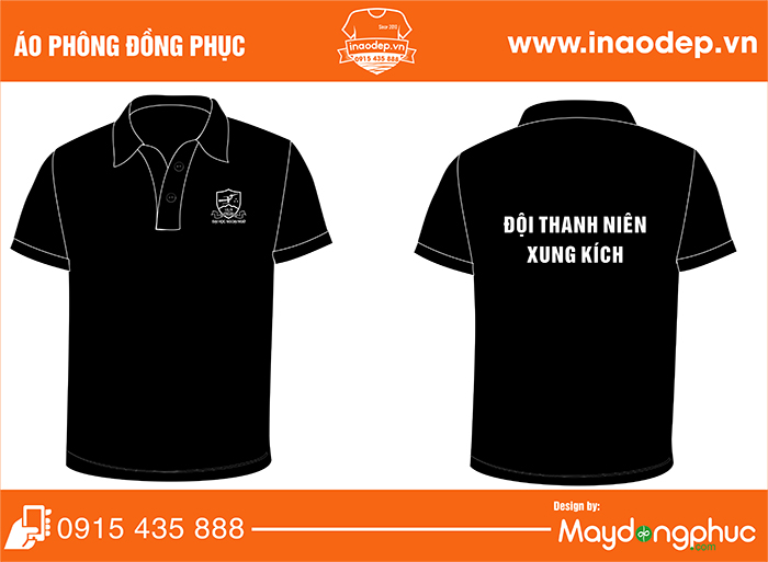 May áo phông Đội thanh niên xung kích | May ao phong dong phuc