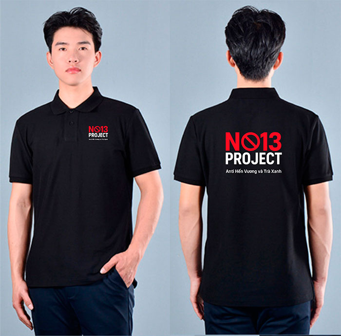 May áo phông No13 Project Anti Hến Vương và Trà Xanh | May ao phong dong phuc