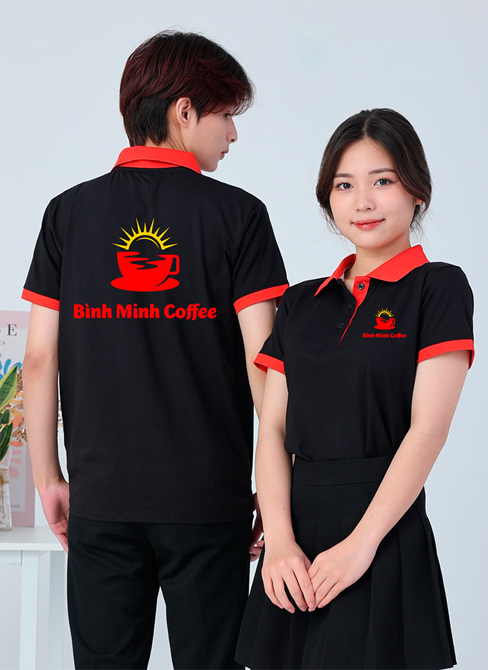 May áo phông Quán Bình Minh Coffee | May ao phong dong phuc