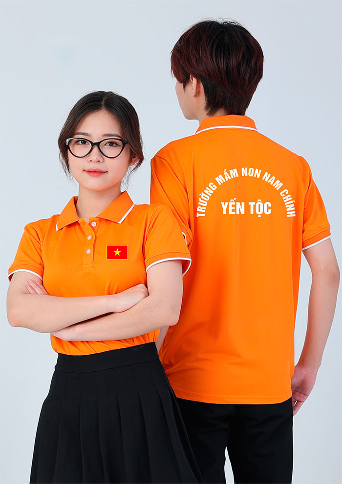 May áo phông Trường mầm non Nam Chính Yến Tộc | May ao phong dong phuc