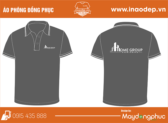 May áo phông đồng phục Home Group | May ao phong dong phuc