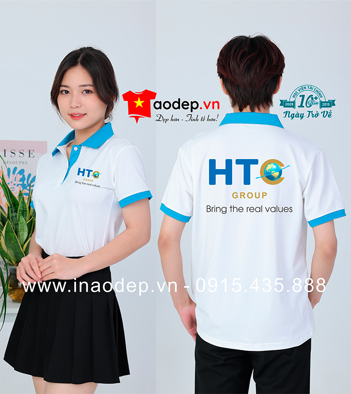 May áo phông đồng phục HTC Group | May ao phong dong phuc