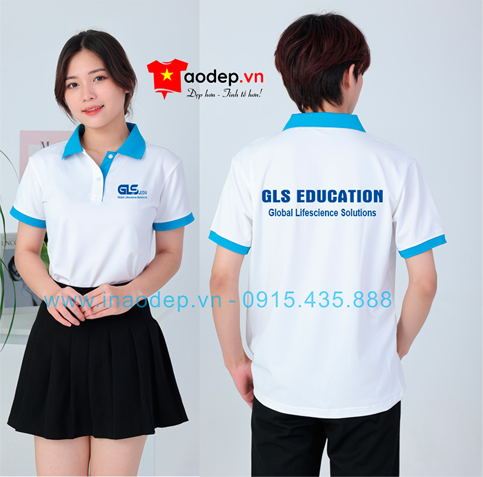 May áo phông Trung tâm GLS Education | May ao phong dong phuc