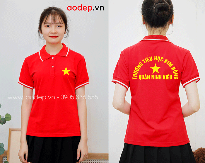 May áo phông Trường tiểu học Kim Đồng Quận Ninh Kiều | May ao phong dong phuc